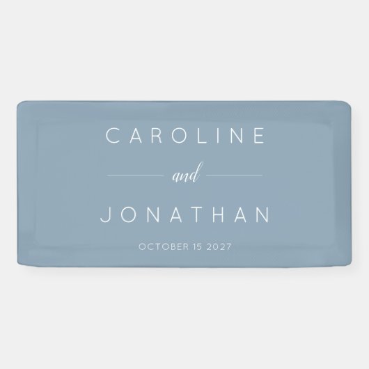 Modernes Minimalistisches Script Custom Wedding Du Banner (Horizontal)