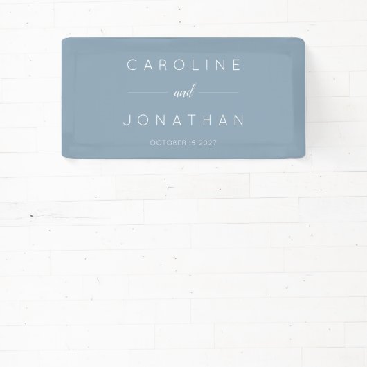 Modernes Minimalistisches Script Custom Wedding Du Banner (InSitu)