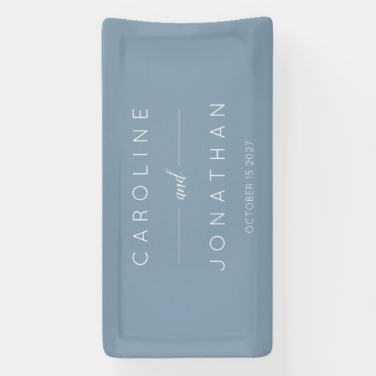 Modernes Minimalistisches Script Custom Wedding Du Banner (Vertikal)