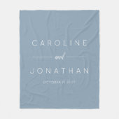 Modernes Minimalistisches Script Custom Wedding Du Fleecedecke (Vorderseite)