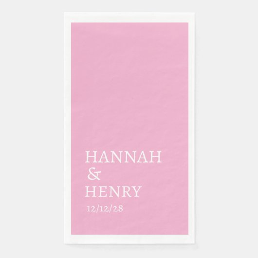 MODERNES MINIMALISTISCHES SCRIPT CUSTOM WEDING SERVIETTE (Vorderseite)