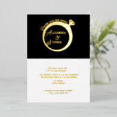 Modernes Minimalistisches Script Diamond Wedding R Folieneinladung (Stehend vorne)