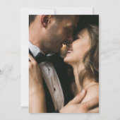 Modernes Minimalistisches Script Dusty Blue | Foto Save The Date (Rückseite)