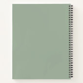 Modernes Minimalistisches Script Dusty Green Weddi Notizblock (Rückseite)