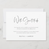 Modernes Minimalistisches Script-Foto Dankeskarte (Vorderseite)