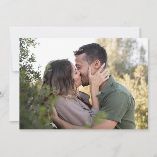 Modernes Minimalistisches Script-Foto Dankeskarte (Rückseite)