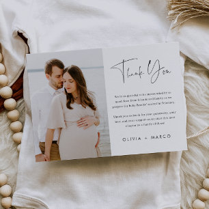 Modernes Minimalistisches Script-Foto Dankeskarte