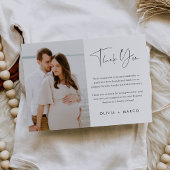 Modernes Minimalistisches Script-Foto Dankeskarte