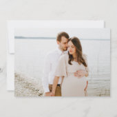 Modernes Minimalistisches Script-Foto Dankeskarte (Rückseite)