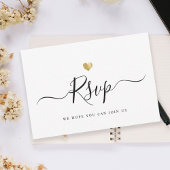 Modernes Minimalistisches Script Gold Wedding RSVP