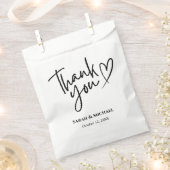 Modernes Minimalistisches Script Heart Vielen Dank Geschenktütchen (Ausgeschnitten)