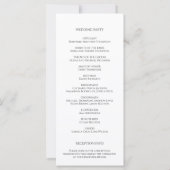 Modernes Minimalistisches Script-Hochzeitsprogramm (Rückseite)