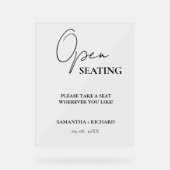 Modernes Minimalistisches Script-Hochzeitssymbol Acrylschild (Vorderseite)