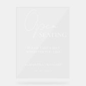 Modernes Minimalistisches Script-Hochzeitssymbol Acrylschild (Vorderseite)