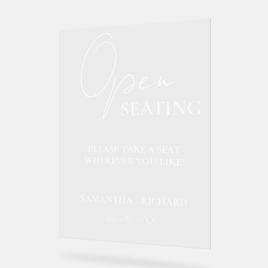 Modernes Minimalistisches Script-Hochzeitssymbol Acrylschild (Winkel)