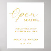 Modernes Minimalistisches Script-Hochzeitssymbol Foliendrucke (Vorderseite)