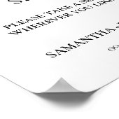 Modernes Minimalistisches Script-Hochzeitssymbol Poster (Ecke)