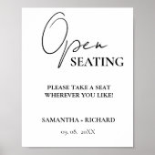 Modernes Minimalistisches Script-Hochzeitssymbol Poster (Vorne)