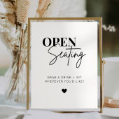 Modernes Minimalistisches Script-Hochzeitssymbol Sockelschild