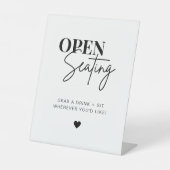 Modernes Minimalistisches Script-Hochzeitssymbol Sockelschild (Vorderseite)