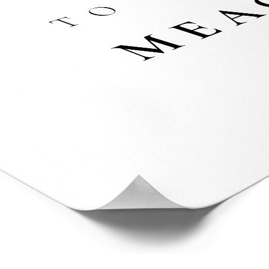 Modernes Minimalistisches Script-Hochzeitszeichen Poster (Ecke)