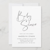 Modernes Minimalistisches Script in einer Kinderdu Einladung (Vorderseite)