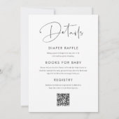 Modernes Minimalistisches Script in einer Kinderdu Einladung (Rückseite)