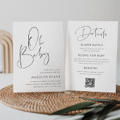 Modernes Minimalistisches Script in einer Kinderdu Einladung