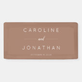 Modernes Minimalistisches Script MochaCustom Weddi Banner (Horizontal)