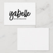 Modernes Minimalistisches Script Monogram Mitteilungskarte (Vorne/Hinten)