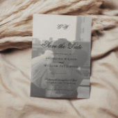 Modernes Minimalistisches Script Monogram Save the Einladung