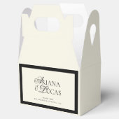 Modernes Minimalistisches Script Schwarz und Weiß Geschenkschachtel (Geöffnet)