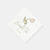 Modernes Minimalistisches Script Tee Party Brautpa Serviette (Ecke)