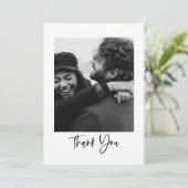 Modernes Minimalistisches Script Typografy Wedding Dankeskarte (Stehend Vorderseite)