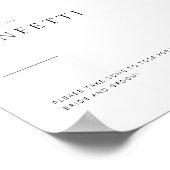 Modernes Minimalistisches Script Wedding Confetti  Poster (Ecke)