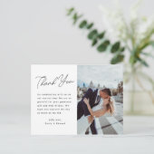 Modernes Minimalistisches Script Wedding Foto Viel Postkarte (Stehend Vorderseite)