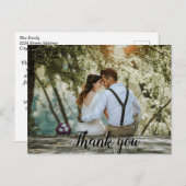 Modernes Minimalistisches Script Wedding Foto Viel Postkarte (Vorne/Hinten)