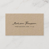 Modernes Minimalistisches Signaturskript QR Code K Visitenkarte (Vorderseite)