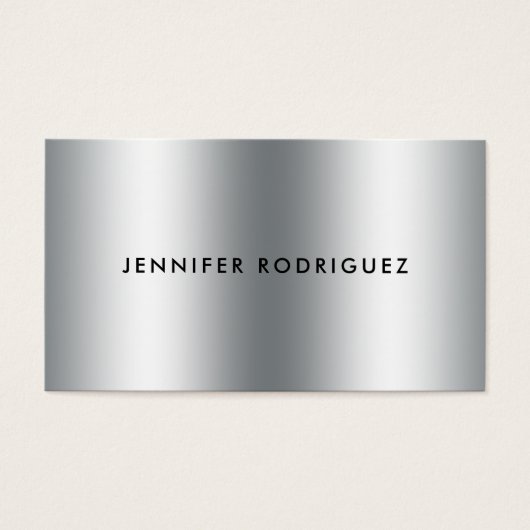 Modernes, minimalistisches Silbermetall beruflich (Vorderseite)