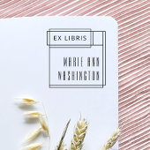 Modernes Minimalistisches Simple Ex Libris Buchzei Permastempel
