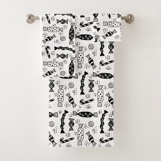 Modernes Minimalistisches skandinavisches Bonbon Badhandtuch Set (Insitu)