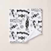 Modernes Minimalistisches skandinavisches Bonbon Badhandtuch Set (Waschlappen)