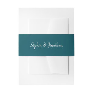 Modernes Minimalistisches Skript Aquamarine Hoch Einladungsbanderole