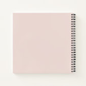 Modernes Minimalistisches Skript Blush Pink Hochze Notizblock (Rückseite)