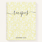 Modernes Minimalistisches Skript Botanisches Rezep Notizblock (Vorderseite)