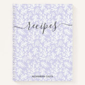 Modernes Minimalistisches Skript Botanisches Rezep Notizblock (Vorderseite)