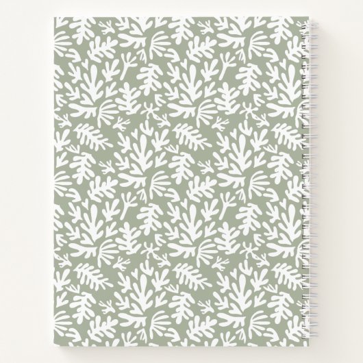 Modernes Minimalistisches Skript Botanisches Rezep Notizblock (Rückseite)