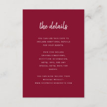 Modernes Minimalistisches Skript | Burgundy Guest 