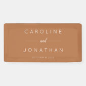 Modernes Minimalistisches Skript Custom Wedding Te Banner (Horizontal)