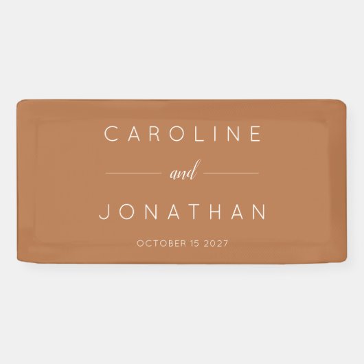 Modernes Minimalistisches Skript Custom Wedding Te Banner (Horizontal)